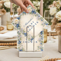 Blueberry Floral Wreath Baby Shower