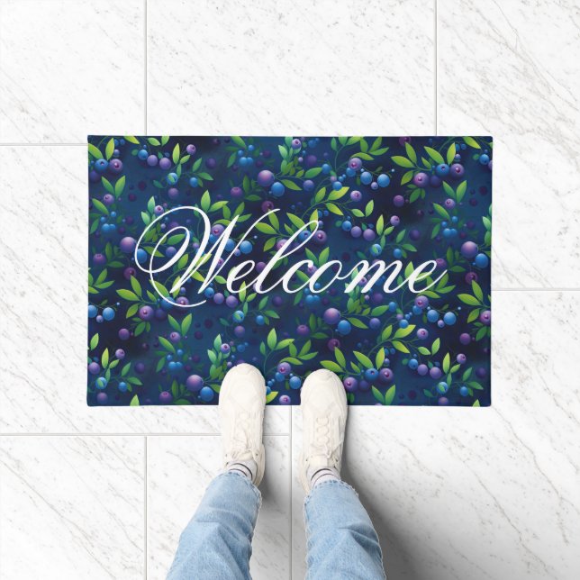 Blueberry Forest Pattern Doormat (Indoor)
