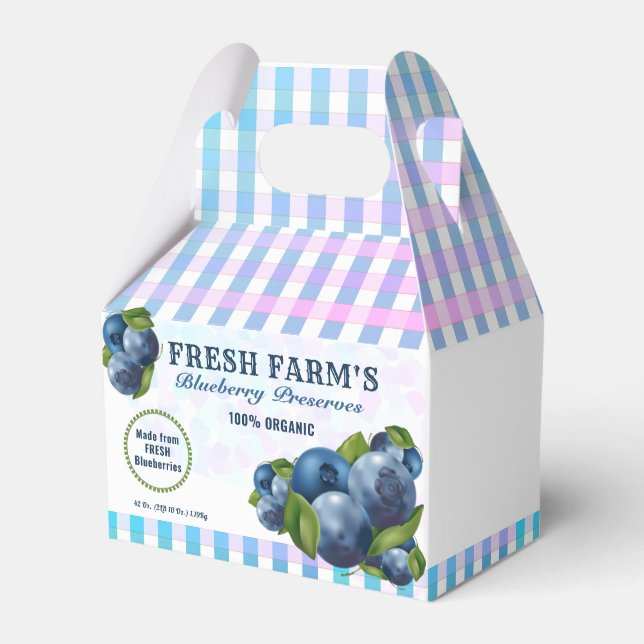 Blueberry Fruit Canning Favour Box (Front Side)