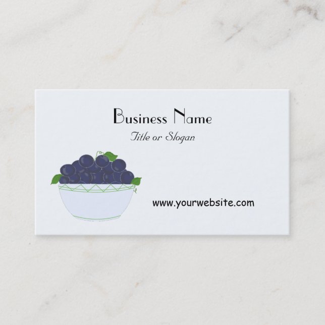 Blueberry Fruit Design Business Card (Front)