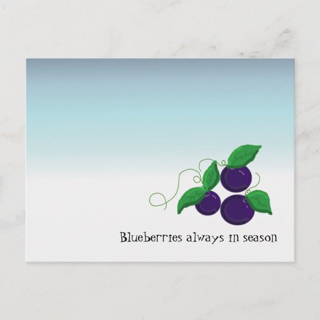 Blueberry Fruit Postcard (Front)