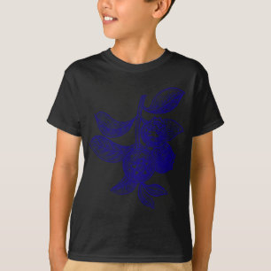 Blueberry Fruit Retro Vintage Art Graphic Gift - B T-Shirt