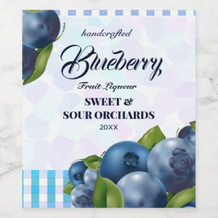 Blueberry Fruit Wine Label