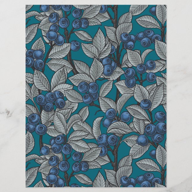Blueberry garden, blue and grey (Front)