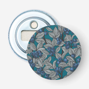 Blueberry garden, blue and grey bottle opener