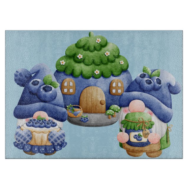 Blueberry Gnomes Cutting Board (Front)