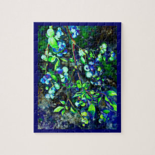 Blueberry - green hue jigsaw puzzle