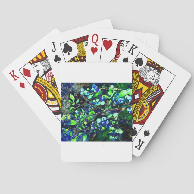 Blueberry - green hue playing cards (Back)