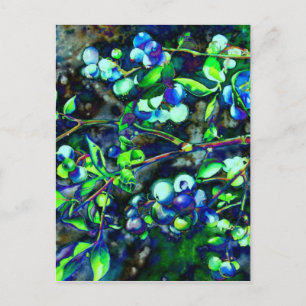 Blueberry - green hue postcard