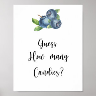 Blueberry - guess how many candies Poster
