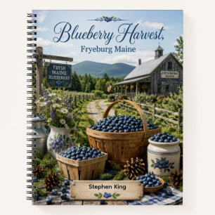Blueberry Harvest Fryeburg Maine Personalised Notebook