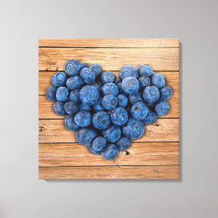 Blueberry Heart Canvas Print