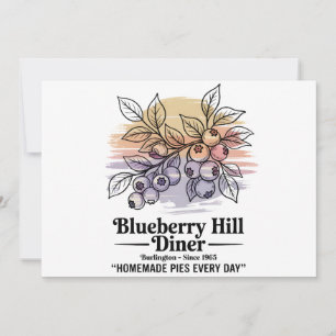 Blueberry Hill Diner Invitation