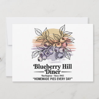 Blueberry Hill Diner Invitation