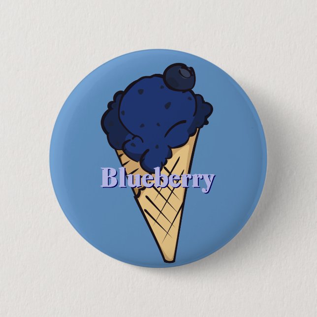 Blueberry Icecream Button (Front)