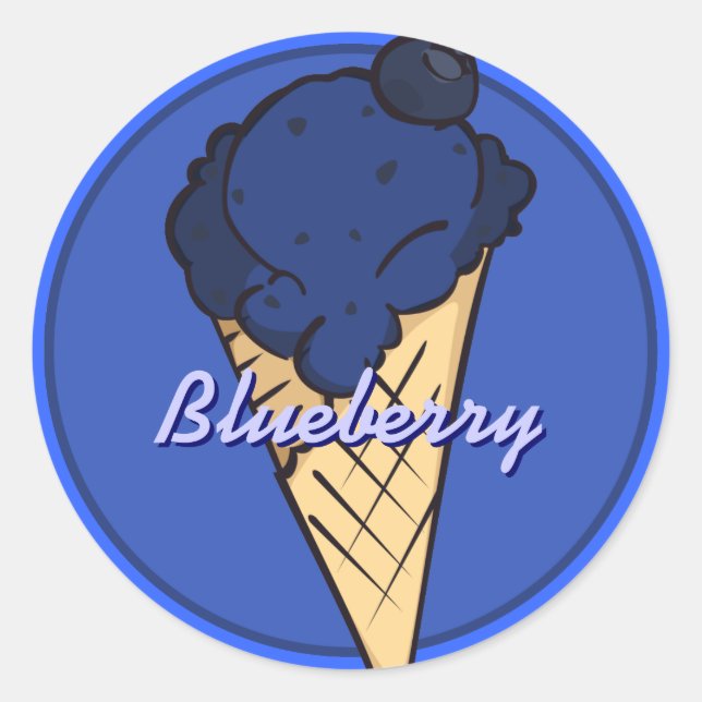 Blueberry Icecream Sticker (Front)