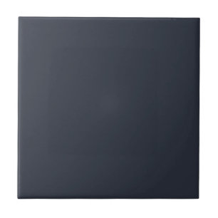 Blueberry Indigo Solid Colour Print, Blue Black Tile