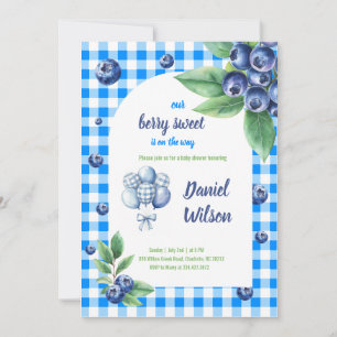 Blueberry Invitation to Baby Shower