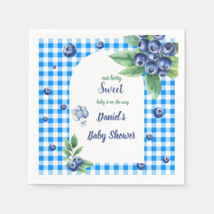 Blueberry Invitation to Baby Shower Napkin