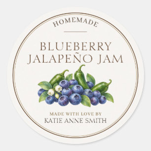 Blueberry Jalapeño Jam Personalised Jar Labels