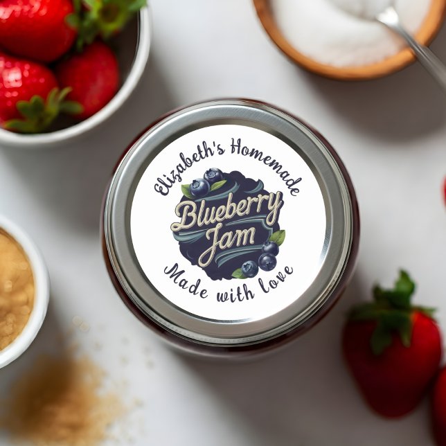 Blueberry Jam Classic Round Sticker (Creator Uploaded)