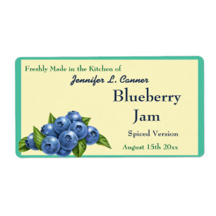 Blueberry Jam or Preserves Fruit Canning Jar