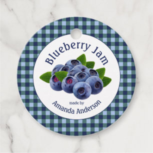 Blueberry Jam Plaid  Favour Tags