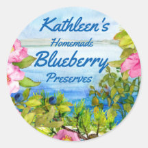 Blueberry Jam Preserves Canning Label