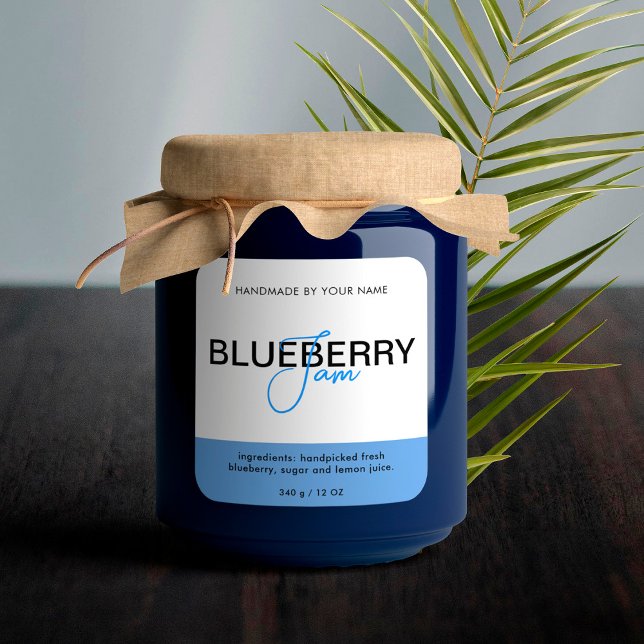 Blueberry Jam Product Label Stickers Packaging (Creator Uploaded)