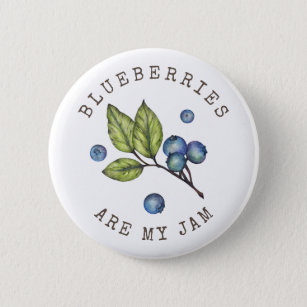 Blueberry Jam Pun  6 Cm Round Badge