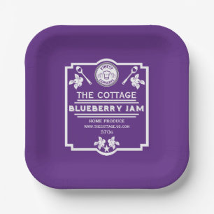 Blueberry Jam Seller Paper Plate