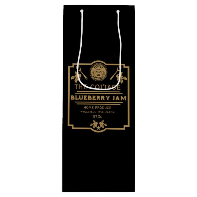 Blueberry Jam Seller Wine Gift Bag (Front)
