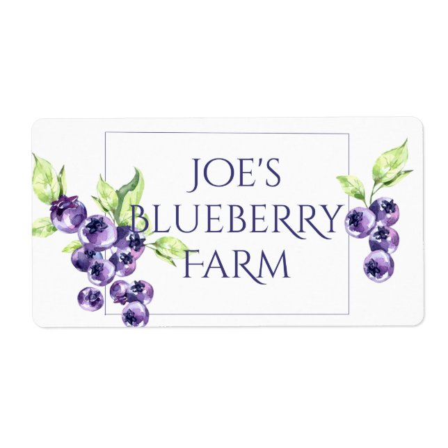 Blueberry Jar Label (Front)