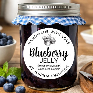 Blueberry Jelly Jam Homemade label BLUE01rd