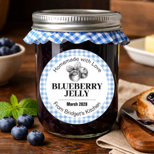 Blueberry Jelly Jam Homemade label BLUE02rd
