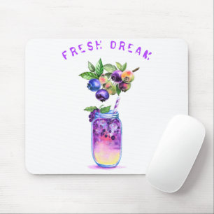 Blueberry Juice Cool Drink Fruits Mouse Pad
