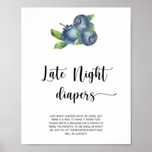 Blueberry \ Late night diapers game  Poster