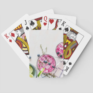 blueberry lime drinks playing cards