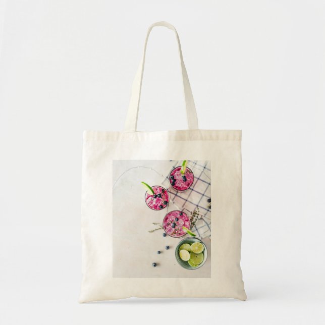 blueberry lime drinks tote bag (Front)