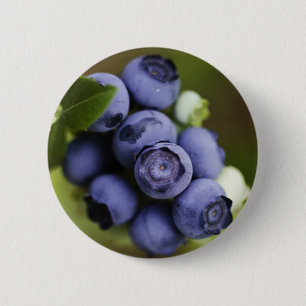 blueberry lover 6 cm round badge