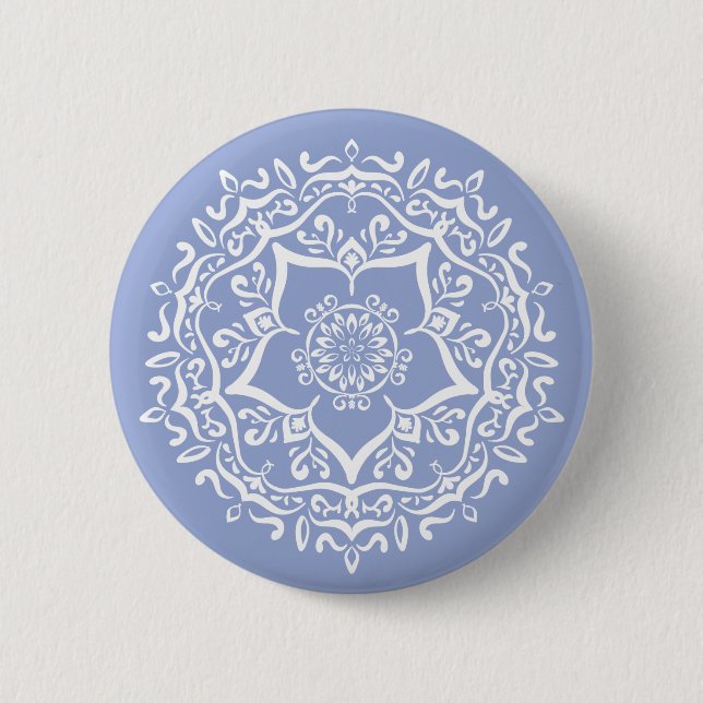 Blueberry Mandala 6 Cm Round Badge (Front)