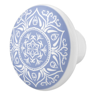 Blueberry Mandala Ceramic Knob