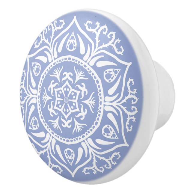 Blueberry Mandala Ceramic Knob (Right)