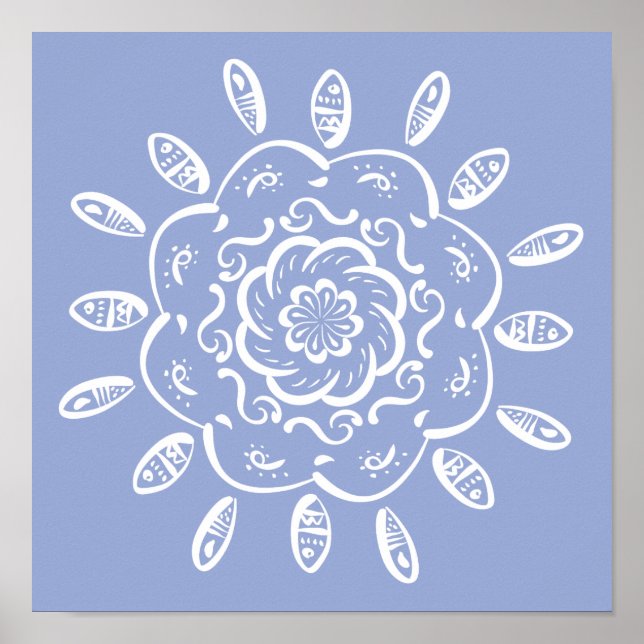 Blueberry Mandala Poster (Front)