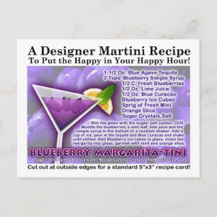 BLUEBERRY MARGARITA RECIPE CARDS