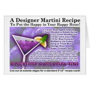 BLUEBERRY MARGARITA RECIPE CARDS