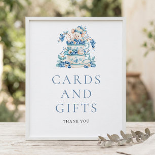 Blueberry Mouse Berry Sweet Cards Gift Baby Shower Poster