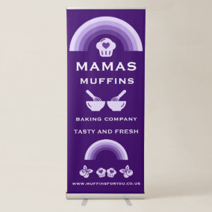 Blueberry Muffin Baker Retractable Banner
