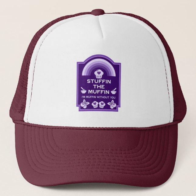 Blueberry Muffin Baker Trucker Hat (Front)