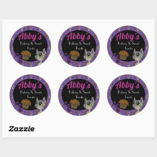 Blueberry Muffin Bloop Cat Custom Bakery Classic Round Sticker